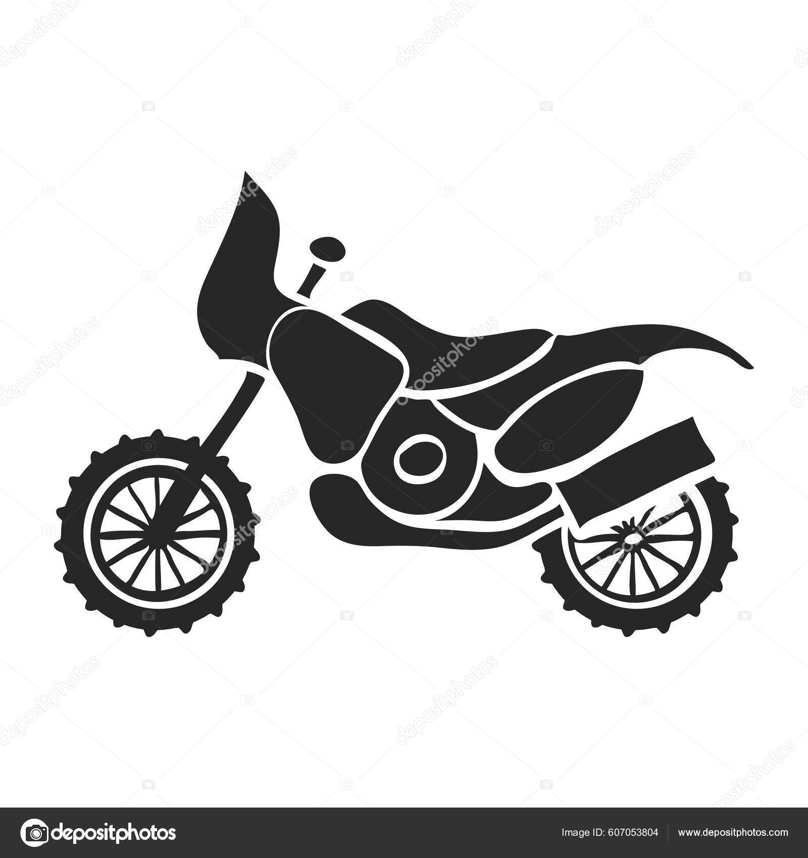 Desenho Mão Ilustração Vetorial Motocross imagem vetorial de