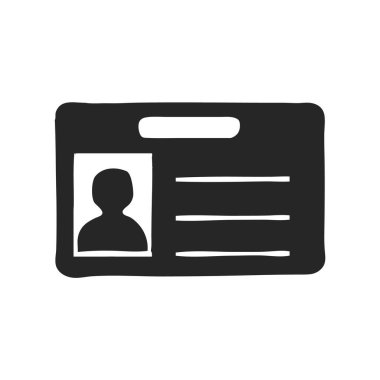 El çizimi Kimlik Kartı vektör çizimi