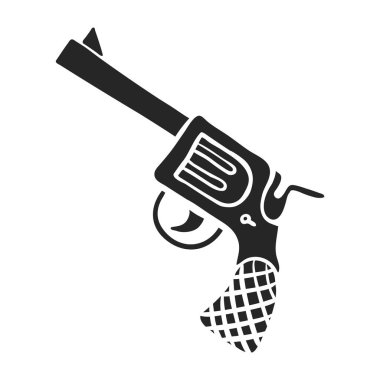 Klasik vektör illüstrasyonunda el yapımı silah