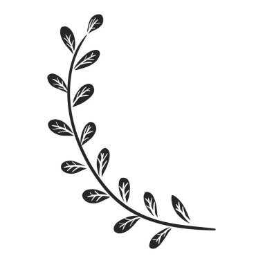 El çizimi ikon Yapraklar illüstrasyonu. Süs