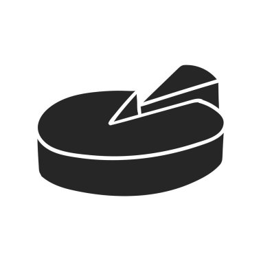 Elle çizilmiş pasta grafiği vektör çizimi