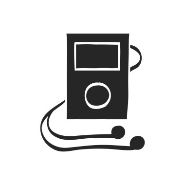 El çizimi Müzik çalar vektör çizimi