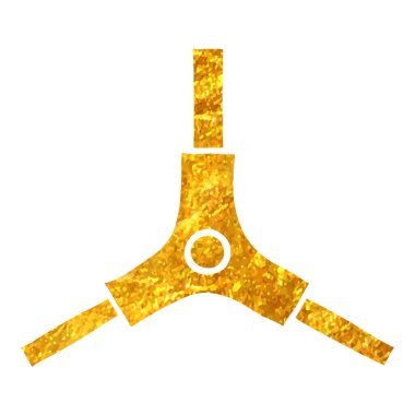 El çizimi Allen anahtar simgesi altın folyo doku çizimi