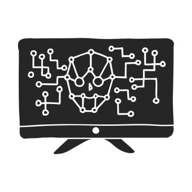 El çizimi yapay zeka konsept vektör çizimi