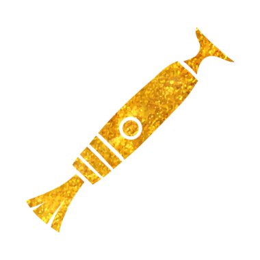 Altın folyo desen çizim vektörü illüstrasyonunda el çizimi Kamera lens temizleyici simgesi