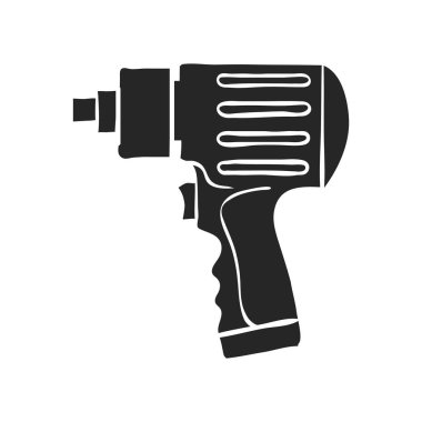 El çizimi Elektrikli tornavida vektör çizimi