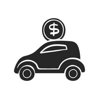 El çizimi Araba Piggy Bank vektör çizimi