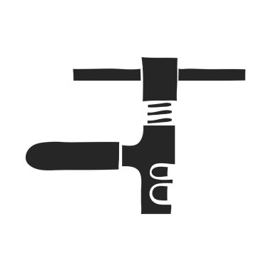 El çizimi zincir vektör illüstrasyonu