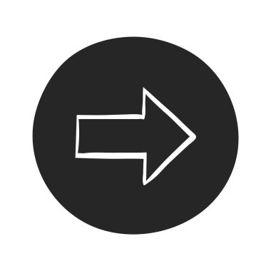 El çizimi ok vektör illüstrasyonu