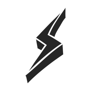 El çizimi yıldırım gök gürültüsü vektör çizimi