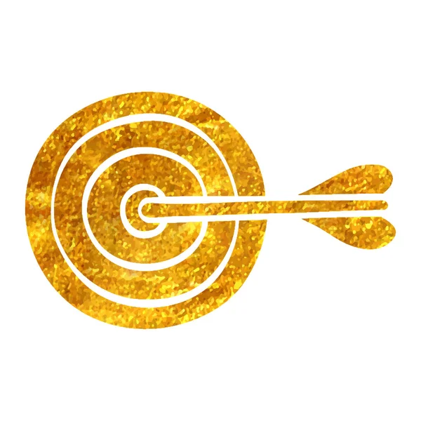 Рука Намальована Іконка Стріли Золотій Фользі Текстура Векторні Ілюстрації — стоковий вектор