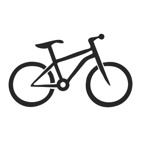 Dibujado Mano Bicicleta Montaña Vector Ilustración — Vector de stock