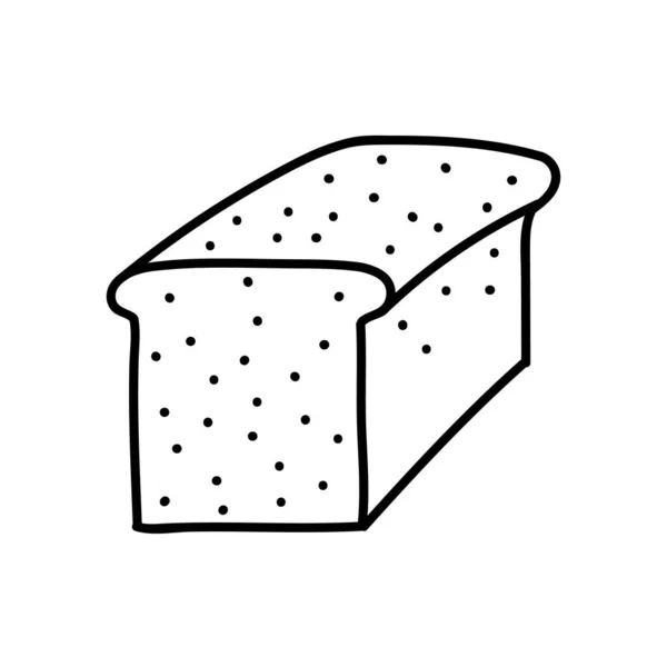 面包面包图标 手绘矢量图解 可编辑线条笔划 — 图库矢量图片