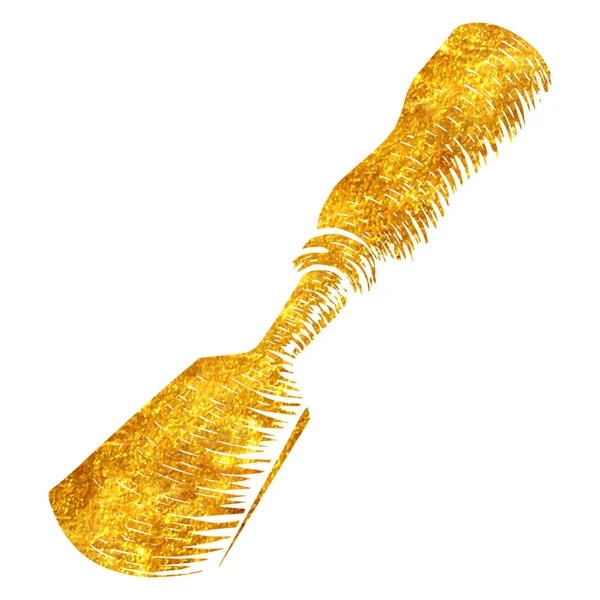 金箔テクスチャベクトルイラストの木版工具に手描きの丸彫り — ストックベクタ