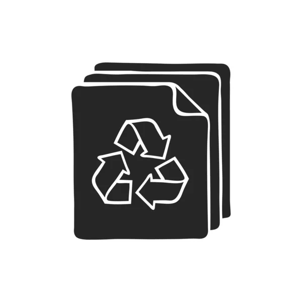 Handgezeichnete Recycle Symbol Vektor Illustration — Stockvektor