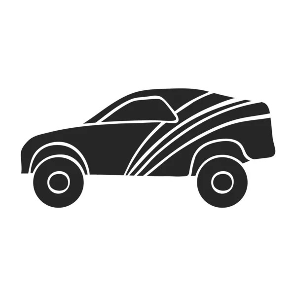 Hand Getekend Rally Auto Vector Illustratie — Stockvector