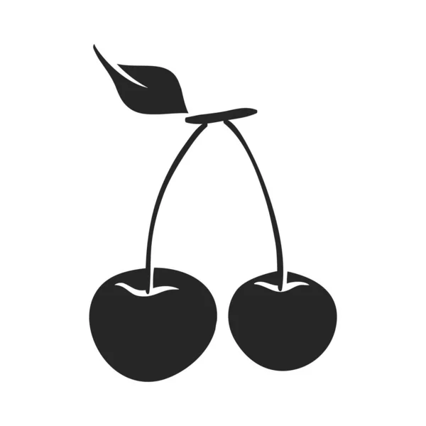Hand Getrokken Cherry Vector Illustratie — Stockvector