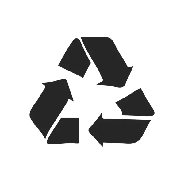 Handgezeichnete Recycle Symbol Vektor Illustration — Stockvektor