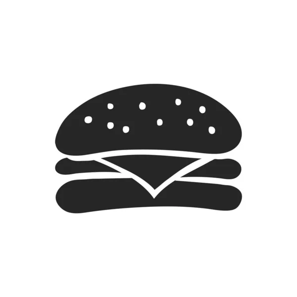 Ručně Kreslený Vektorový Obrázek Burger — Stockový vektor
