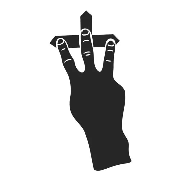 Рука Намальована Тачпадка Жест Пальця Векторні Ілюстрації — стоковий вектор