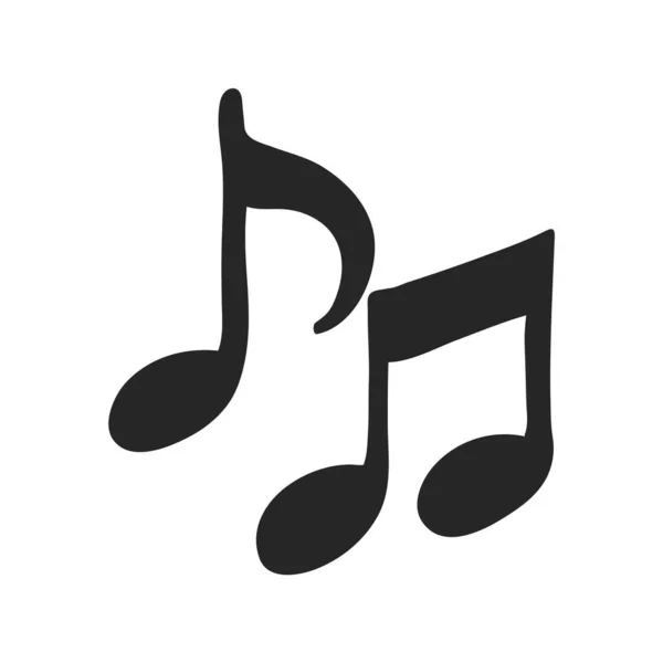 Illustration Vectorielle Notes Musique Dessinées Main — Image vectorielle