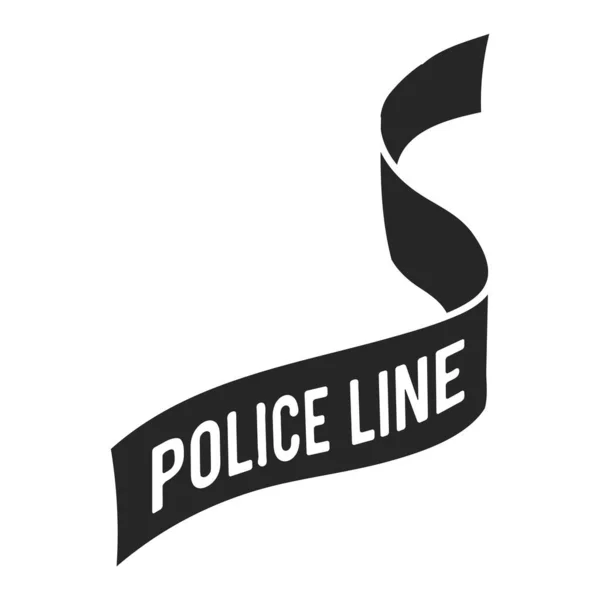 Desenho Mão Ilustração Vetorial Linha Policial — Vetor de Stock