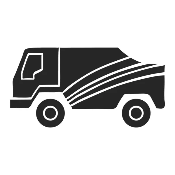 Handgezeichnete Rally Truck Vektor Illustration — Stockvektor