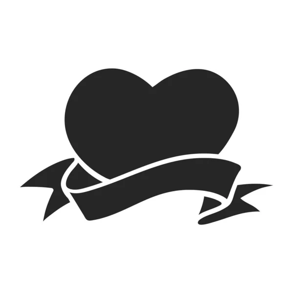 Χειροποίητη Καρδιά Και Κυρτή Διανυσματική Απεικόνιση Banner — Διανυσματικό Αρχείο