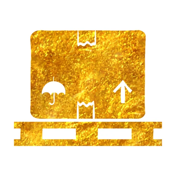 텍스처 일러스트에서 손으로 Logistic Box Icon — 스톡 벡터