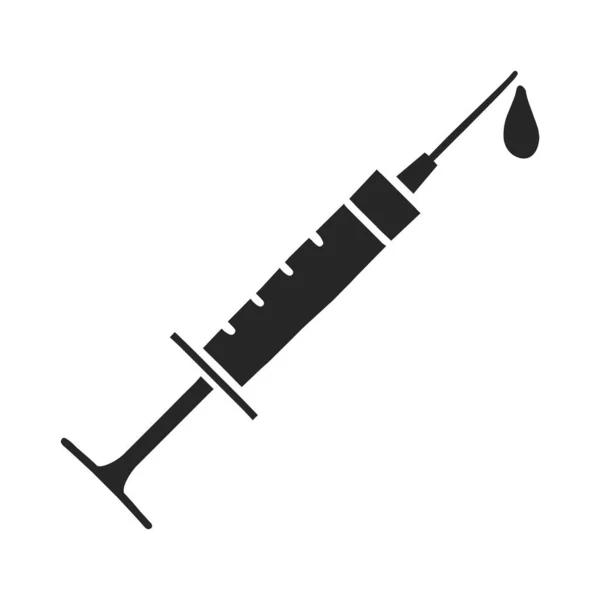 Ícone Seringa Desenhada Mão Ilustração Vetorial Médica —  Vetores de Stock