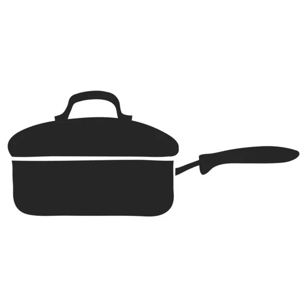 Dibujado Mano Cooking Pan Vector Ilustración — Archivo Imágenes Vectoriales