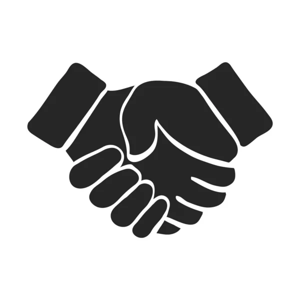 Ilustração Vetor Handshake Desenhado Mão — Vetor de Stock
