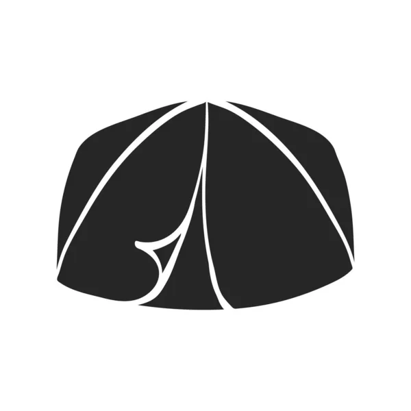 Desenhado Mão Camping Tenda Vetor Ilustração —  Vetores de Stock