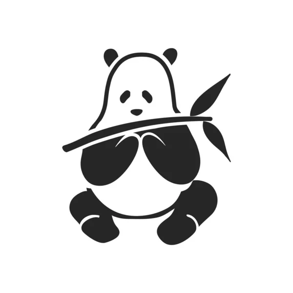 Panda Dibujado Mano Vector Ilustración — Vector de stock