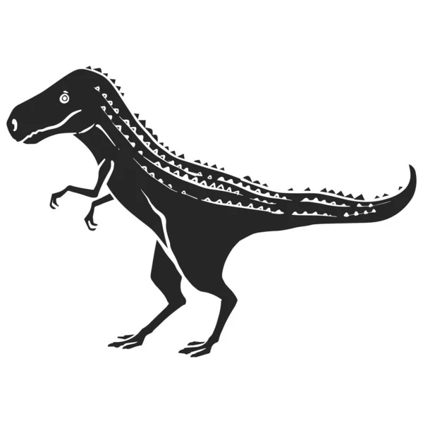 Icône Dessinée Main Dinosaures Tyrannosaures Illustration Vectorielle — Image vectorielle