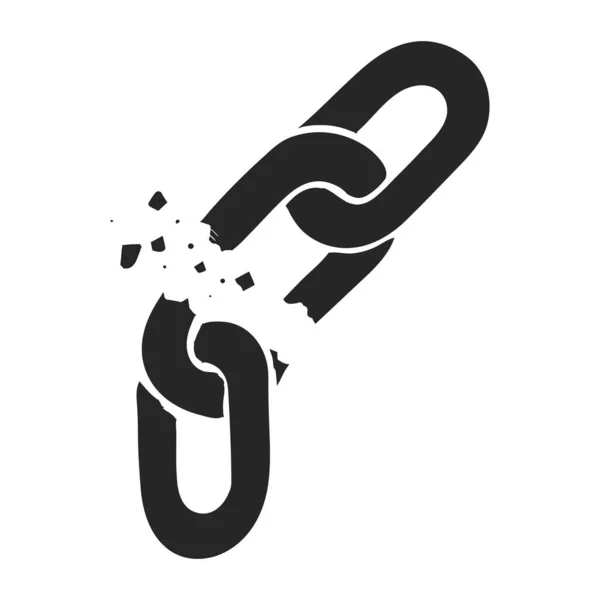 Hand Getekend Gebroken Ketting Vector Illustratie — Stockvector