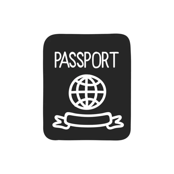 Illustration Vectorielle Passeport Dessinée Main — Image vectorielle