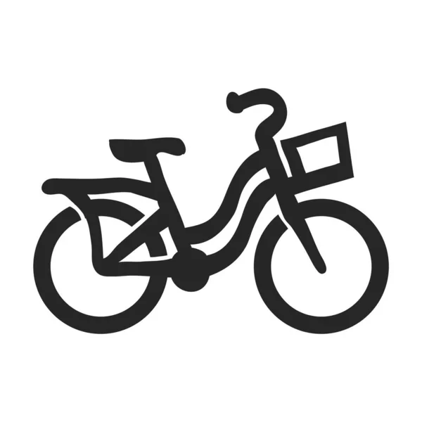 Ciudad Dibujado Mano Bicicleta Vector Ilustración — Vector de stock