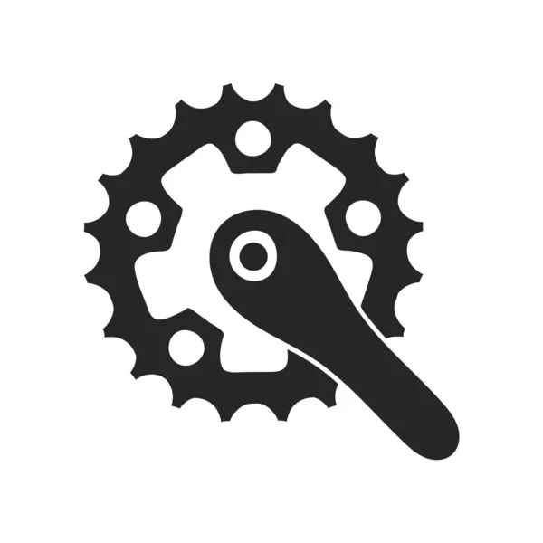 Handgezeichnete Fahrrad Kurbelgarnitur Vektor Illustration — Stockvektor