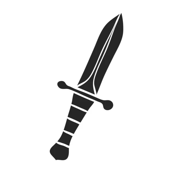 Illustration Vectorielle Couteau Dessinée Main — Image vectorielle