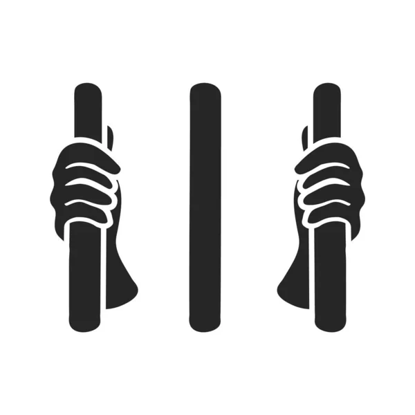Hand Getekend Jail Vector Illustratie — Stockvector
