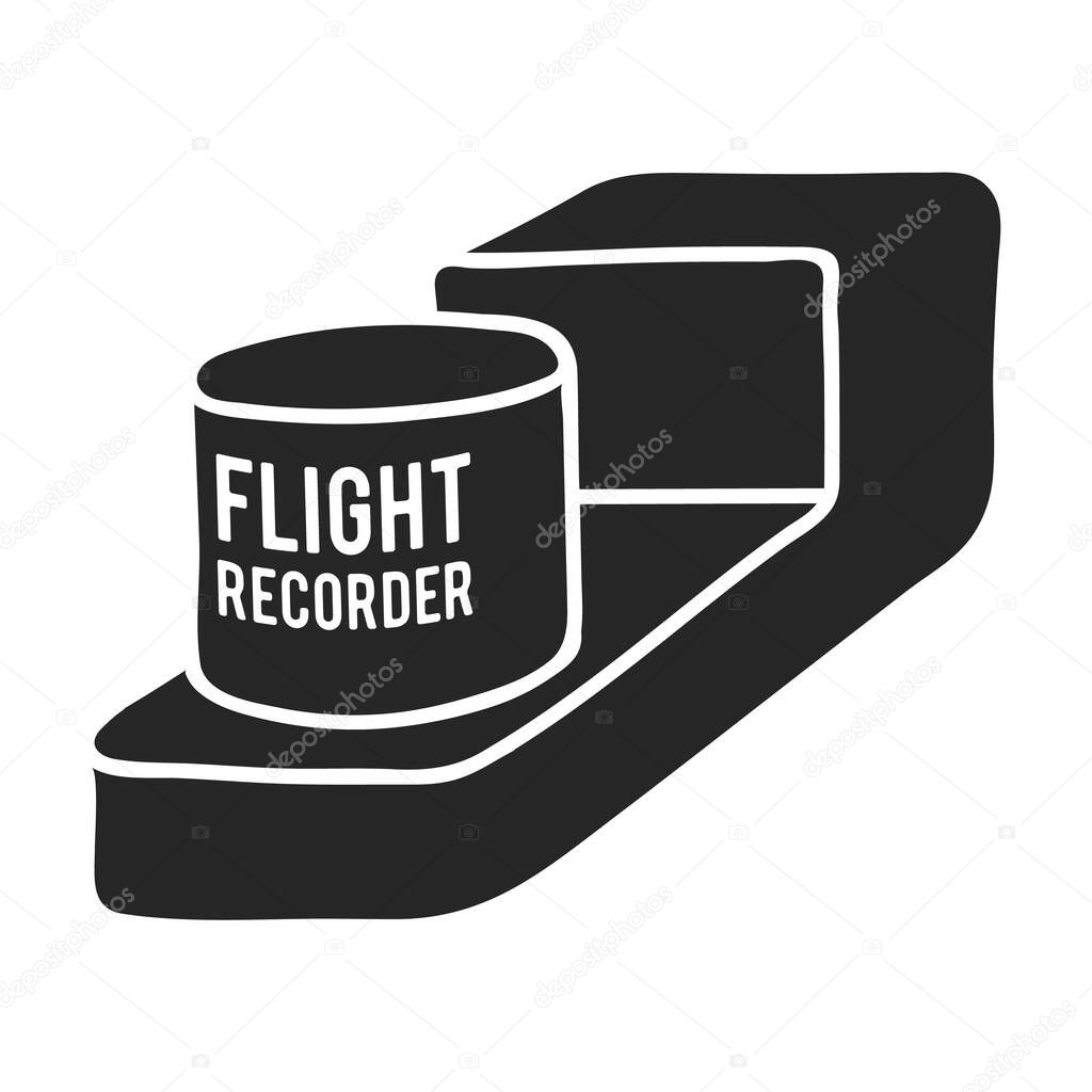 Hand drawn Flight recorder vector illustration