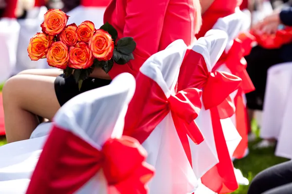 Cadeiras de casamento — Fotografia de Stock