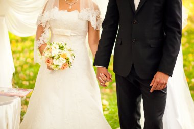 gelinler çiçek düğün gününde closeup