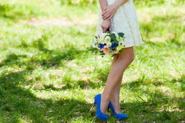 gelin düğün çiçekleri closeup ile