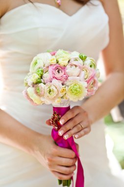 gelin düğün çiçekleri closeup ile