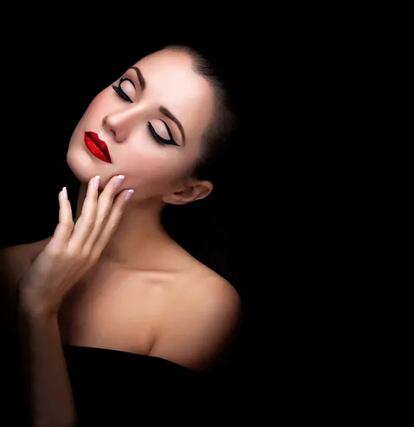 A beautiful girl with make-up — Stock Photo, Image