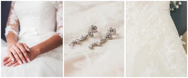 Collage di accessori da sposa — Foto Stock