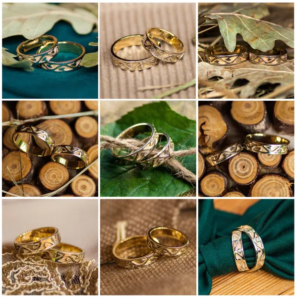 Collage of wedding rings Stock Photo by ©stahov 41583385