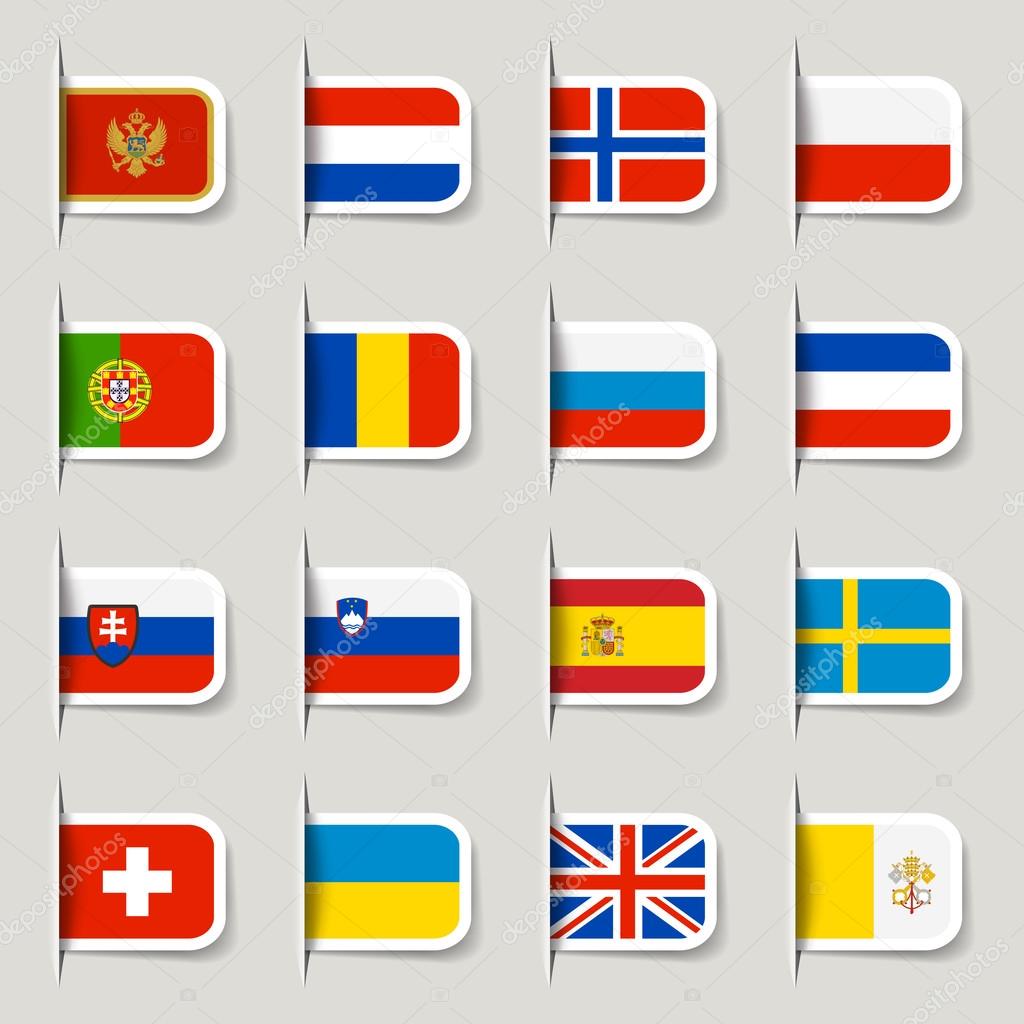 Label - European Flags